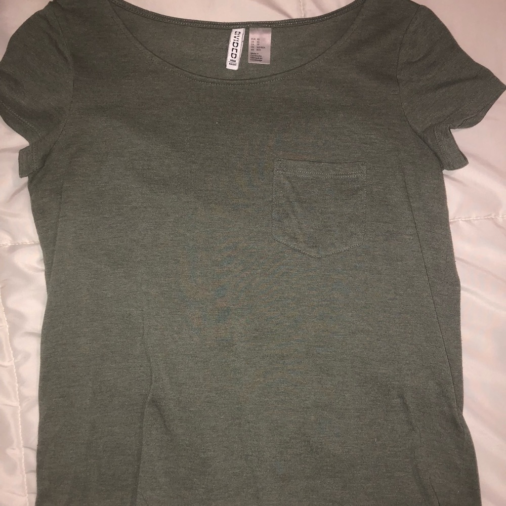 Green T-shirt.
